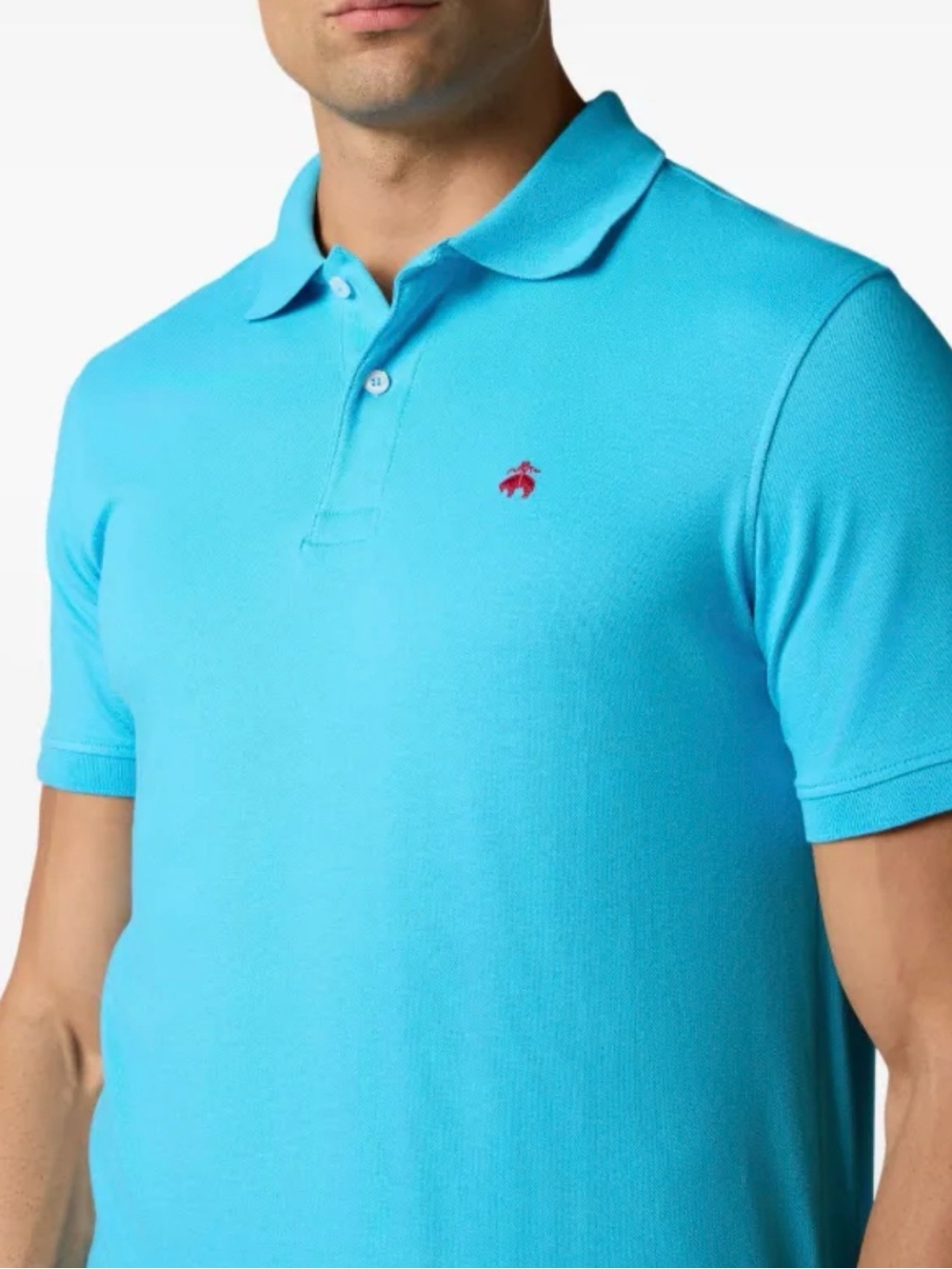 Brooks Brothers Men's‎  Sport 346 Short Sleeve Polo Shirt Logo Small Blue  #27